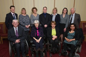 Baroness (Tanni) Grey-Thompson (front row, second right) with members of the Wheelchair Leadership Alliance assembling for its inaugural meeting in the House of Lords